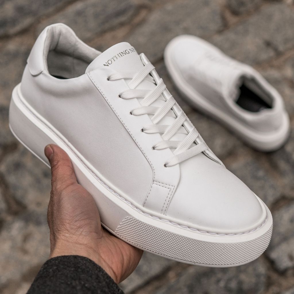 TROY White Leather Platform Lace-Up Sneaker | Women's Sneakers – Steve  Madden